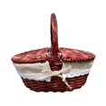 thumbnail image 3 of Cesta de picnic para acampar, contenedor de frutas y verduras, cesta tejida de mimbre resistente 35x25x16cm, 3 of 8