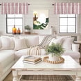 thumbnail image 4 of Red Gray Botanical Kitchen Curtain Valances for Windows Farmhouse Short Curtains, Pastoral Spring Summer Leaf Aesthetics Rod Pocket Valance Curtain for Bedroom Cafe Living Room, 4 of 8