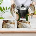thumbnail image 6 of Seashell On The Beach Oven Mitts And Pot Holders Sets of 4 Oven Gloves Set Potholders for Kitchen Cooking Baking Grilling Anti Scald Hot Pads And Heat Resistant, 6 of 6