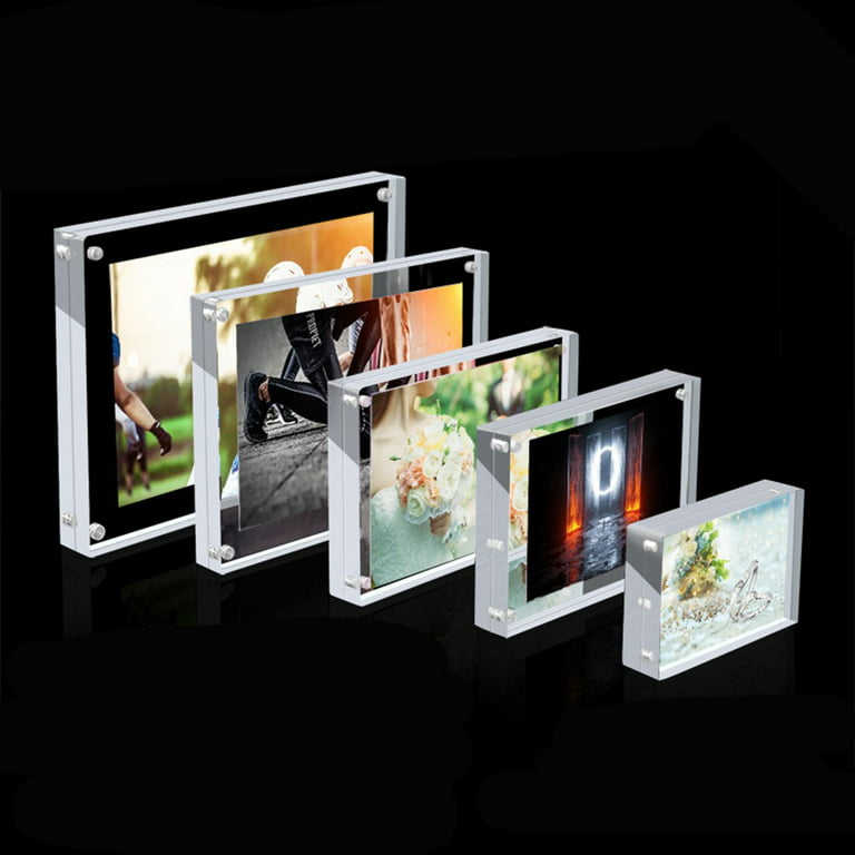Acrylic Picture Frames, Desktop Frameless Photo Frames With