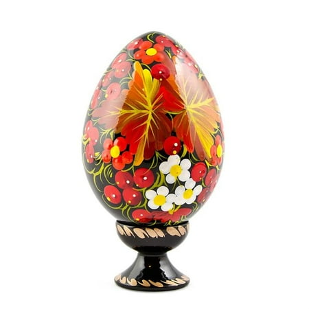 Ukrainian Easter Egg Patterns - Autumn Leaves Ukrainian Hi-Gloss Wooden Easter Egg