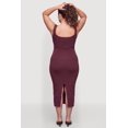 thumbnail image 3 of Women's Plus Size Sleeveless Knit Square Neck Bodycon Dress, 3 of 3