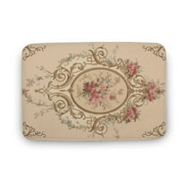 Shabby Chic Pink Roses Bath Rugs 24"X16" Doormat Carpet For Bathroom Home Tub Living Room