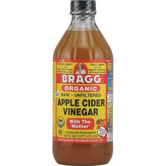 Bragg Organic Raw Unfiltered Apple Cider Vinegar With The 'Mother' Unflavored --