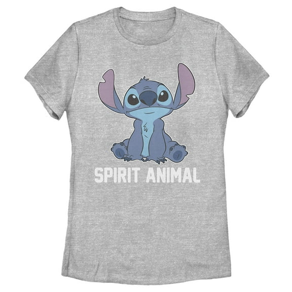 Women's Lilo & Stitch Cute and Fluffy Spirit Animal  Graphic Tee Athletic Heather 2X Large