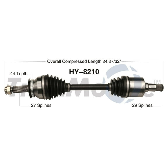 CV Axle Shaft Fits select: 2003-2008 HYUNDAI TIBURON