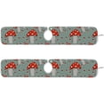 thumbnail image 3 of Coolnut 2 Pack Faucet Mat Splash Guard for Kitchen Sink, Red Mushroom Cartoon 14x5 Inch Super Absorbent Microfiber Sink Protector Mat, Kitchen Sink Mat Machine Washable Kitchen Sink Accessories, 3 of 7