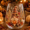 thumbnail image 5 of Fall Glassware Stemless Glasses with 2D Print Pumpkin Maple Leaves Drinking Glasses for Halloween Parties, Thanksgiving Party Home Kitchen Decorations Gifts, 5 of 6