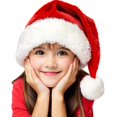 thumbnail image 1 of Haomaomao Gorro De Papá Noel Para Niños Gorros De Navidad Rojo Doble Espesor Terciopelo Cálido Comodidad Vacaciones Unisex Gorro De Navidad Para Año Nuevo Fiesta Festiva, 1 of 5