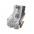 thumbnail image 4 of Enjoy the Little Things Soft Flannel Fleece Throw Blanket, Typographic Monochrome Words of Wisdom Philosophy, Cozy Plush for Indoor and Outdoor Use, 50" x 60", Black and White, by Ambesonne, 4 of 6