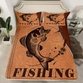 thumbnail image 2 of Manfei Fishing and Hunting Full Size Sheets for Kids, Pike Fish Bed Sheets, Rustic Farmhouse Animal Sheet Sets, Super Cozy Room Decor, 4-Piece, 2 of 7