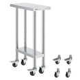 thumbnail image 1 of VEVOR Table de Travail en Acier Inoxydable Table de Préparation Commerciale 24x12 Pouces avec 4 Roulettes, 1 of 9