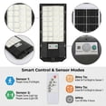 thumbnail image 3 of Solar Street Lights Outdoor, 2 Pack 336 LED Motion Sensor Waterproof Dusk to Dawn with Remote for Yard Parking Lot Garage Yard, 3 of 7