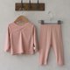 thumbnail image 4 of Gibobby Conjunto de Bebé A Niño Recién Nacido bebé niñas niños otoño algodón sólido manga larga pantalones largos Tops conjunto trajes ropa(Rosa,6-12 Months), 4 of 5