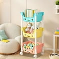 thumbnail image 7 of Xuniizn Rolling Cart Small Storage Cart – 3 Tier Rolling Utility Carts with Wheels, Multi-Purpose Utility Organizer for Kitchen, Bathroom, Bedroom, and Office, 7 of 7