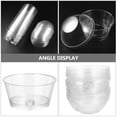 thumbnail image 3 of 1 Ensemble 20 Pcs Gobelets Ronds en Plastique Jetables pour Gâteau Pudding avec Couvercles (Transparent), 3 of 5