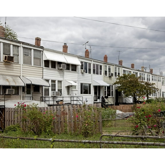 Print: Back Alley Of Row Homes, Quincy St., NW, Washington, D.C., 2010