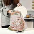 thumbnail image 3 of Rabbit Flowers Eggs Kitchen Dish Towels Set of 1 Absorbent Hand Towels, Lint-Free 18"x28" Happy Easter Fast Drying Hanging Dishcloths for Cooking Baking Home Clean, 3 of 7