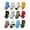L101-F, variant on Non Slip Toddler Socks with Grip Boys Girls 12 Pairs Anti Skid Crew Socks Baby Kids Children Cartoon Pattern(L101-G,5-7 Y)