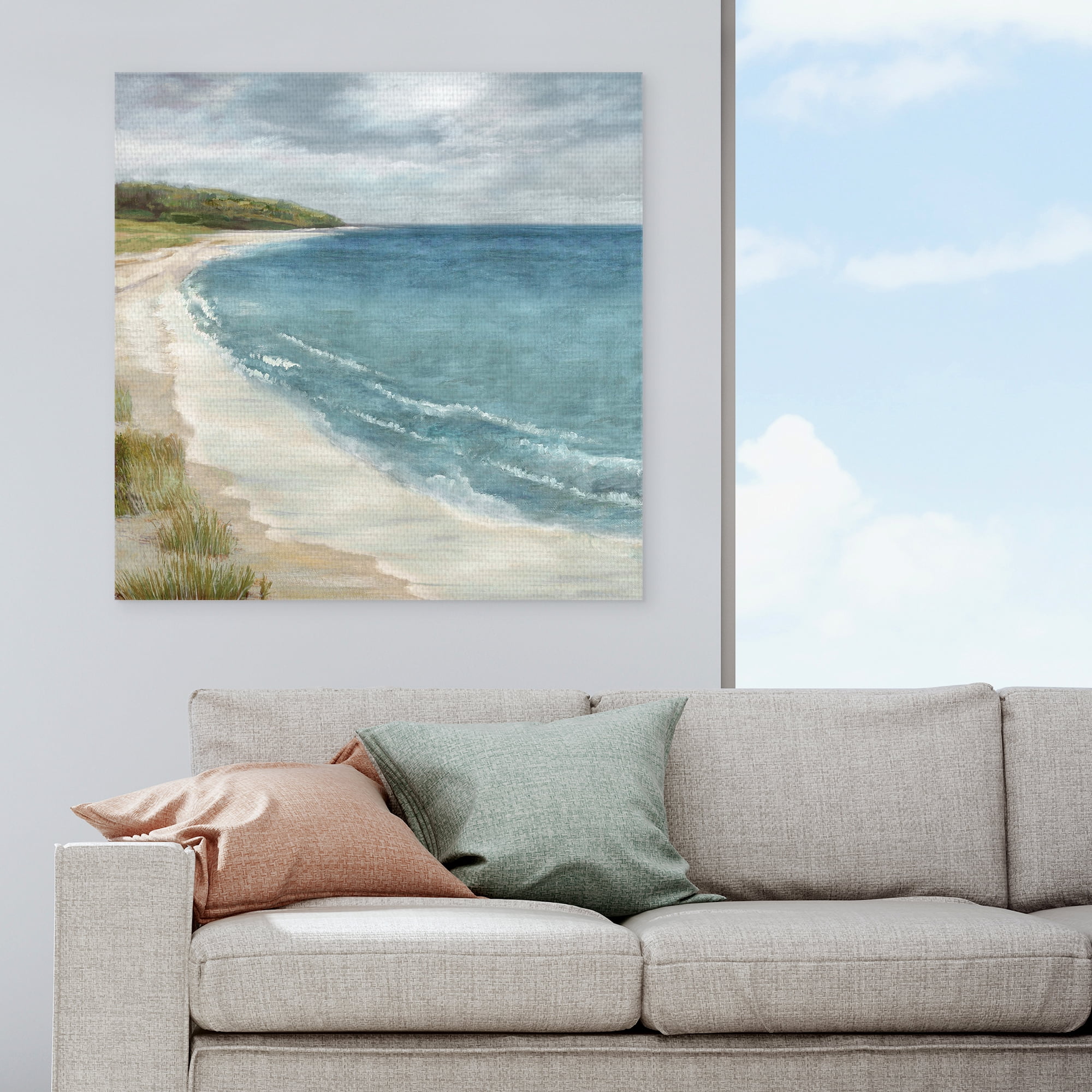 Shoreline Stroll by Paul Duncan Beach Coastal Canvas Art