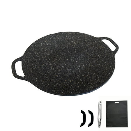 

HZEWLS BBQ Grill Pan Barbecue Tray Cooking Pans Camping Cooking Supplies (12.9inch)