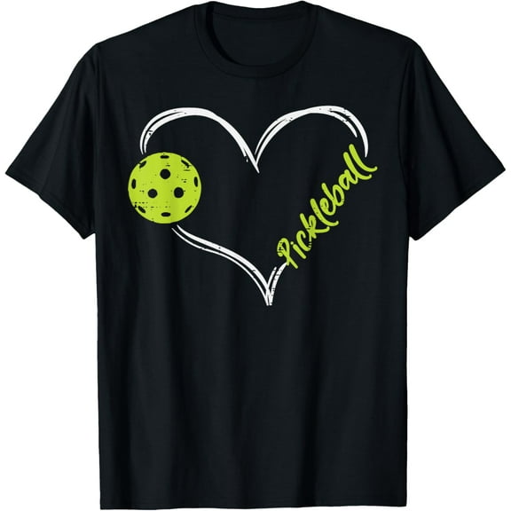 Pickleball Heart Love Pickle Ball Player Sport Women Men Kid T-Shirt Tops Tee