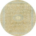 thumbnail image 1 of Ahgly Company Indoor Round Abstract Brown Gold Abstract Area Rugs, 6' Round, 1 of 6