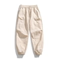 thumbnail image 2 of UVEASISHA Mens Hiking Jogger Pants Lightweight Quick Dry Cargo Pants Elastic Waist Drawstring Sweatpants Outdoor Waterproof Work Trousers with Pockets Beige M, 2 of 10