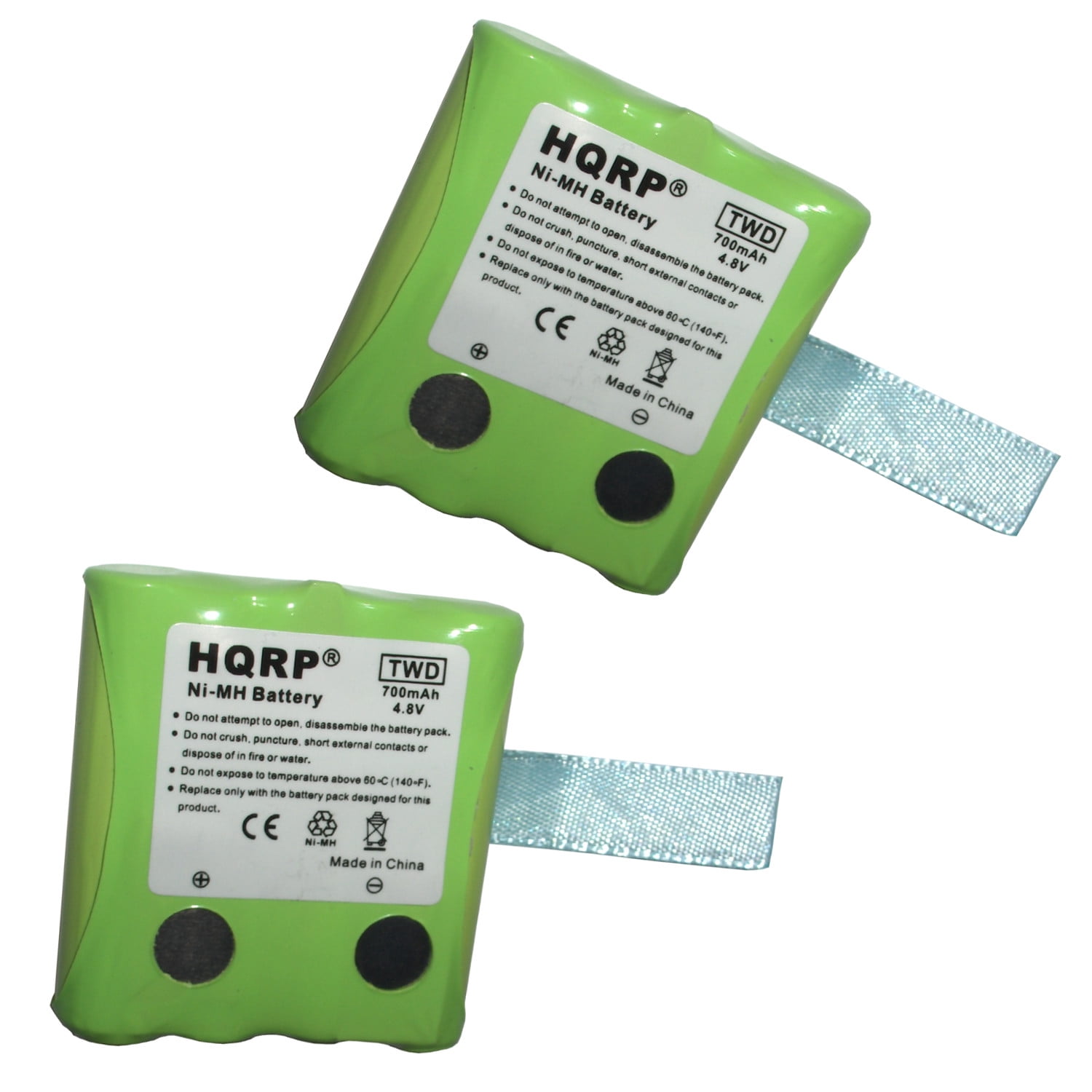 HQRP Two Rechargeable Batteries Compatible with UNIDEN GMR2099 GMR2099-2CK GMR635-2CK Two-Way Radio Plus Coaster 