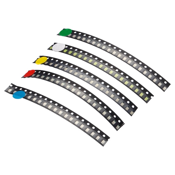 Uxcell 1206 Surface Mount Diode, 1.83V Light Emitting Diodes Chips, 5 Colors,100Pack
