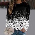 thumbnail image 2 of EHQJNJ Chandails en Molleton à Col Rond pour Femmes, Imprimé Graphique de Noël, Pull à Col Rond, Manches Longues Décontractées, Blouse Ample, 2 of 4