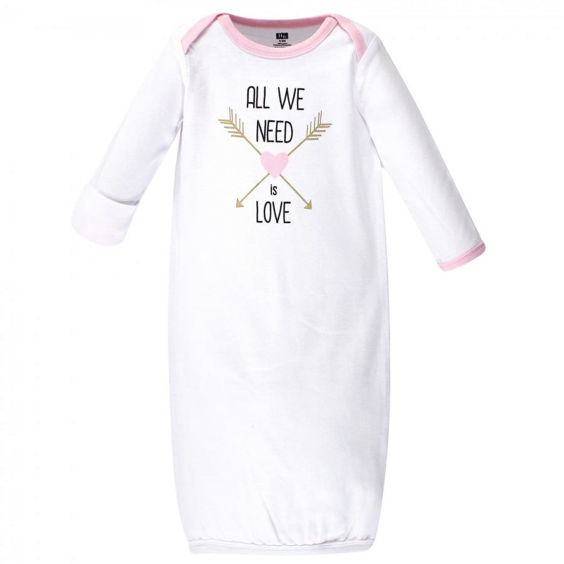 Hudson Baby Infant Girl Cotton Gowns, Heart, Preemie-Newborn