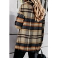 thumbnail image 7 of ONLYSHE Women Shacket Jacket Blouse with Pockets Flannel Plaid Top Shirt Coat Lapel Long Sleeve Tartan Outerwear, 7 of 7