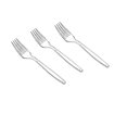 thumbnail image 1 of 100pcs Clear Plastic Forks, 1 of 5