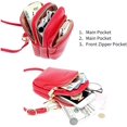 thumbnail image 3 of Small Crossbody Bag Stylish Shoulder Bag for Women Triple Zipper Pocket Cell Phone Purses Travel Phone Pouch Purse, 3 of 7