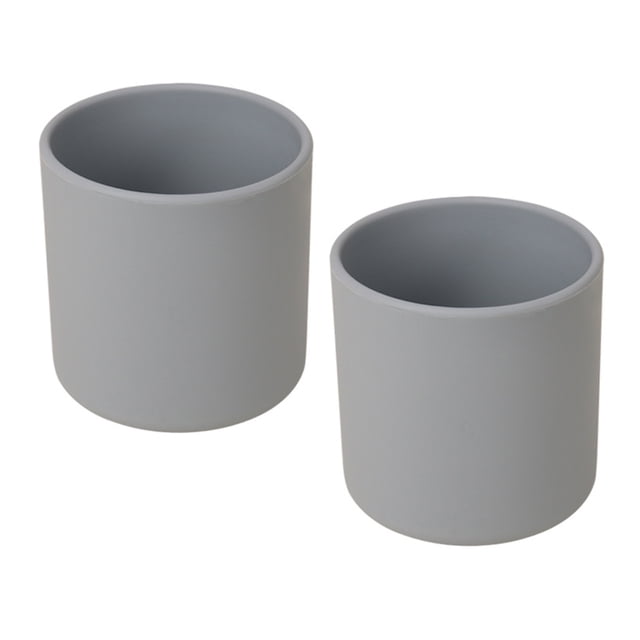 2 vasos de silicona para bebé, abiertos desde el biberón y con agarre fácil, a prueba de derrames, para el destete dirigido por el bebé.