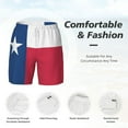 thumbnail image 3 of Men's 2 in 1 Swim Trunks with Compression Liner Lone Star Texas Flag Quick Dry Beach Shorts, 3 of 6