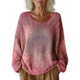 thumbnail image 2 of Women's Pattern Printed Casual Pullover Sweater, 2 of 4