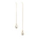 thumbnail image 1 of Pendientes colgantes con borlas y decoración de diamantes de imitación elegantes de lujo para mujer (asimétrico dorado), 1 of 2