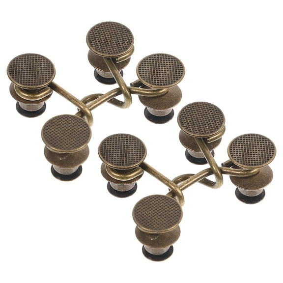 BRIGHTFUFU 4Pcs Practical Jean Tightening Clips for Pants Waist Tightening with Golden Alloy Material
