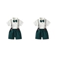 thumbnail image 3 of Qarigey Camisa con botones para niños, conjunto de pantalones en general, ropa con pajarita para niños, pantalones cortos Type23 NO23, 3 of 6