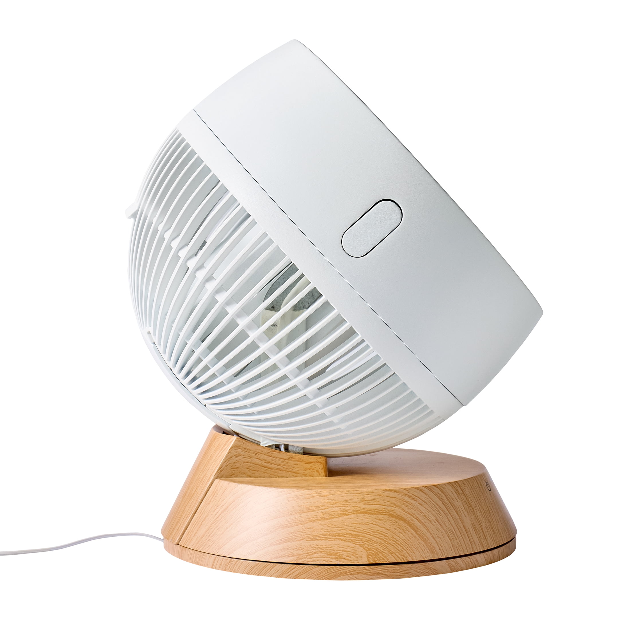 Better Homes & Gardens 7Inch Circulating Fan, Juliet Collection, White and Light Honey