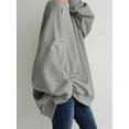 thumbnail image 4 of ZANZEA Women Full Sleeve Solid Color Holiday Hooded Sweatshirts Blouse Tops, 4 of 5