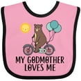 thumbnail image 3 of Inktastic My Godmother Loves Me Bear Boys or Girls Baby Bib, 3 of 4