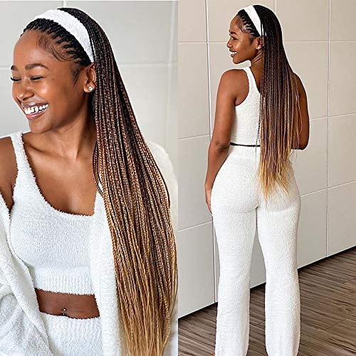 8 Bundles Pre Stretched Braiding Hair Yaki Texture Easy Braid Neat Braids For Black Girl Hot Water Setting Synthetic Fiber Ombre Braiding Hair Feedins For Box Braids Boho Braids Passtio Walmart Com