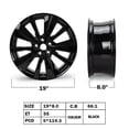 thumbnail image 3 of 4Pcs 19" Replacement Rim for Nissan Altima 2019-2022 Wheel, 19x8 inch Gloss Black Alloy Wheel Rim, 3 of 13