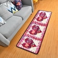 thumbnail image 3 of Dreamtimes Valentine Heart Watercolor Hallway Runner Rug 2'x6' Kitchen Rug with Rubber Backing Cartoon Non Slip Entryway Rug Runner Washable Soft Area Rug for Hallway Bedroom Kitchen Decor, 3 of 6