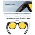 thumbnail image 4 of KALIYADI Night Driving Glasses for Men Women,Night Vision Glasses Fit Over Glasses Sunglasses Anti Glare, 4 of 7