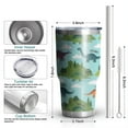 thumbnail image 6 of 30oz Light Blue Dinosaur Landscape Pattern Tumblers Stainless Steel Tumbler with Lid and Straw,Vacuum Insulated Double Wall Travel Tumbler Cups Mug with Cleaning Brush for Coffee,Tea, 6 of 7
