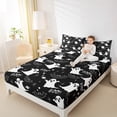 thumbnail image 4 of Manfei Funny Ghost Bed Sheets Twin, Spider Web Twin Sheet Sets, Teenager Boys Girls Bedding Sets Twin Size, Microfiber Room Decor, 3-Piece, 4 of 7